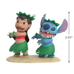 Hallmark Disney Lilo & Stitch Ohana Means Family Ornament 10 Hallmark Disney Lilo & Stitch Ohana Means Family Ornament -Hallmark shop Lilo Stitch in Hula Skirts Keepsake Ornament 2199QXD6597 03
