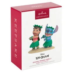 Hallmark Disney Lilo & Stitch Ohana Means Family Ornament 11 Hallmark Disney Lilo & Stitch Ohana Means Family Ornament -Hallmark shop Lilo Stitch in Hula Skirts Keepsake Ornament 2199QXD6597 04
