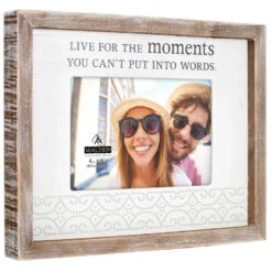 Live For The Moments Picture Frame, 4x6 -Hallmark shop Live for the Moments Rustic Wood Picture Frame 342546 02