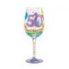 Lolita Happy 50th Birthday Handpainted Wine Glass, 15 Oz. 2 Lolita Happy 50th Birthday Handpainted Wine Glass, 15 Oz. -Hallmark shop Lolita 50th Birthday Wine Glass 6010652 01