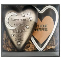 Love You To The Moon Art Heart Trinket Box, 3.5" 6 Love You To The Moon Art Heart Trinket Box, 3.5" -Hallmark shop Love You to the Moon HeartShaped Trinket Box 1003480346 02