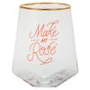 Hallmark Make My Rosé Geometric Stemless Wine Glass, 19 Oz.