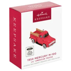 Hallmark Mini Lil' American Trucks 1954 Mercury M-100 2023 Metal Ornament, 0.75" -Hallmark shop Mercury M100 Truck Keepsake Ornament 1299QXM9159 04