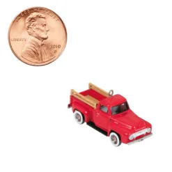 Hallmark Mini Lil' American Trucks 1954 Mercury M-100 2023 Metal Ornament, 0.75" -Hallmark shop Mercury M100 Truck Keepsake Ornament 1299QXM9159 07