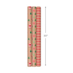 Hallmark Merry Kraft Prints 3-Pack Christmas Wrapping Paper, 90 Sq. Ft. -Hallmark shop Merry Kraft Prints 3Pack Christmas Wrapping Paper 5JXW1050 04