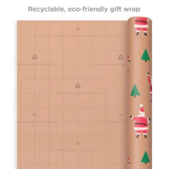 Hallmark Merry Kraft Prints 3-Pack Christmas Wrapping Paper, 90 Sq. Ft. -Hallmark shop Merry Kraft Prints 3Pack Christmas Wrapping Paper 5JXW1050 08