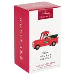 Hallmark Disney Mickey Mouse Mickey's Tree Farm 2023 Ornament -Hallmark shop Mickey Christmas Tree Truck Keepsake Ornament 1999QXD6677 04
