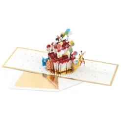 Hallmark Disney Mickey Mouse Cake 3D Pop-Up Birthday Card -Hallmark shop Mickey Mouse and Pluto Cake 3D PopUp Birthday Card 1499LAD2724 01