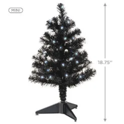 Hallmark Miniature Black Pre-Lit Christmas Tree, 18.75" -Hallmark shop Miniature Black PreLit Christmas Tree 2499QSB6246 03