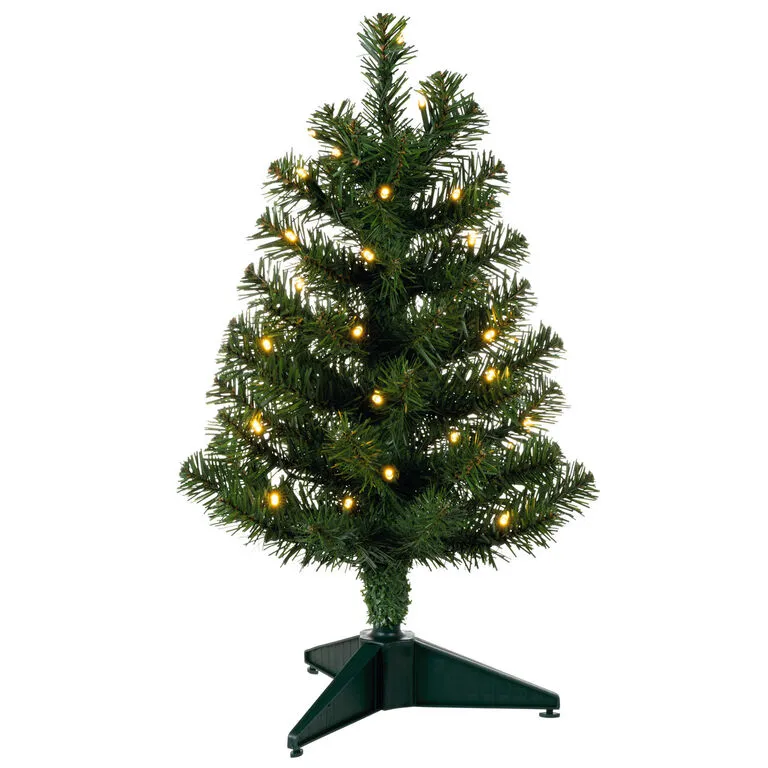 Hallmark Miniature Evergreen Pre-Lit Christmas Tree, 18.75" 3 Hallmark Miniature Evergreen Pre-Lit Christmas Tree, 18.75"