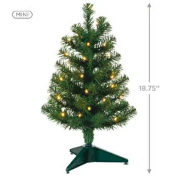 Hallmark Miniature Evergreen Pre-Lit Christmas Tree, 18.75" 8 Hallmark Miniature Evergreen Pre-Lit Christmas Tree, 18.75" -Hallmark shop Miniature Green PreLit Christmas Tree 2499QSB6253 03