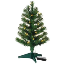 Hallmark Miniature Evergreen Pre-Lit Christmas Tree, 18.75" 9 Hallmark Miniature Evergreen Pre-Lit Christmas Tree, 18.75" -Hallmark shop Miniature Green PreLit Christmas Tree 2499QSB6253 06