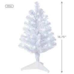 Hallmark Miniature White Pre-Lit Christmas Tree, 18.75" 8 Hallmark Miniature White Pre-Lit Christmas Tree, 18.75" -Hallmark shop Miniature White PreLit Christmas Tree 2499QSB6243 03