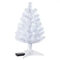 Hallmark Miniature White Pre-Lit Christmas Tree, 18.75" 9 Hallmark Miniature White Pre-Lit Christmas Tree, 18.75" -Hallmark shop Miniature White PreLit Christmas Tree 2499QSB6243 06