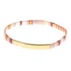 Pink Brave Good Karma Miyuki Bracelet -Hallmark shop Miyuki Beads Bracelet Brave Pink MulticolorGold GK006 01