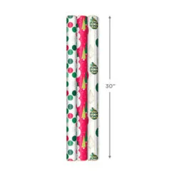 Hallmark Mod Holiday 3-Pack Reversible Wrapping Paper Assortment, 120 Sq. Ft. -Hallmark shop Mod Holiday Assorted Reversible Wrapping Paper 5JXW1072 03