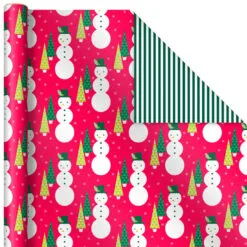 Hallmark Mod Holiday 3-Pack Reversible Wrapping Paper Assortment, 120 Sq. Ft. -Hallmark shop Mod Holiday Assorted Reversible Wrapping Paper 5JXW1072 05