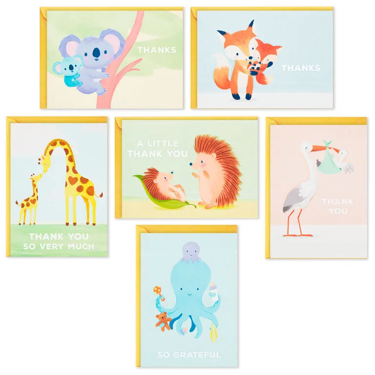 Hallmark Mom And Baby Animal Assortment Blank Thank-You Notes, Pack Of 48 4 Hallmark Mom And Baby Animal Assortment Blank Thank-You Notes, Pack Of 48 - Image 2