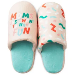 Hallmark Moms Just Want To Have Fun Slippers With Sound, Small/Medium