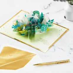 Hallmark Love Sharing Life's Adventure With You 3D Pop-Up Love Card -Hallmark shop Mountains and Trees 3D PopUp Love Card 1299LAD2890 06