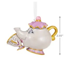 Hallmark Disney Beauty And The Beast A Mother's Love Porcelain Ornament -Hallmark shop Mrs. Potts and Chip Keepsake Ornament 2499QHX3109 03