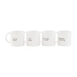 Mud Pie Funny Mugs, Set Of 4