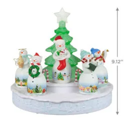 Hallmark Snowtop Lodge Christmas Concert Tabletop Decoration With Light And Sound -Hallmark shop Musical Snowmen Ornaments Keepsake Decoration 1QFM3929 03