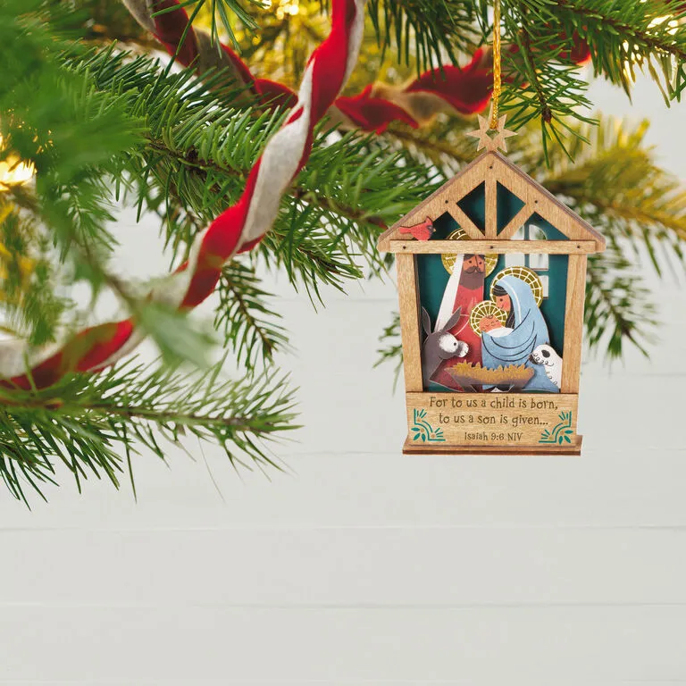 Hallmark A Child Is Born Nativity Papercraft Ornament 4 Hallmark A Child Is Born Nativity Papercraft Ornament - Image 2