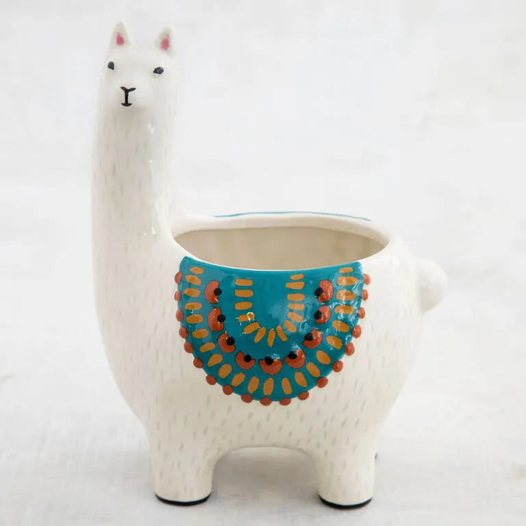 Natural Life Cream Ceramic Llama Planter 3 Natural Life Cream Ceramic Llama Planter