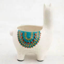Natural Life Cream Ceramic Llama Planter 7 Natural Life Cream Ceramic Llama Planter -Hallmark shop Natural Life Cream Ceramic Llama Planter PLNT073 03