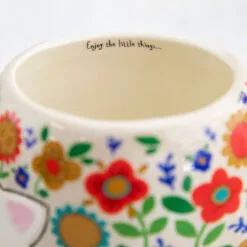 Natural Life Floral Hedgehog Sculpted Folk Mug, 16 Oz. -Hallmark shop Natural Life Floral Hedgehog Sculpted Mug MUG404 02