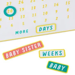 Hallmark So Excited To Meet You Magnetic Baby Countdown Board -Hallmark shop New Baby Pregnancy Countdown Calendar 1BBY4821 03