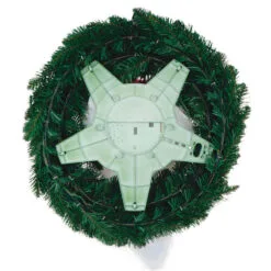 Hallmark Disney Tim Burton's The Nightmare Before Christmas Jack Skellington Wreath With Light, Sound And Motion, 24" -Hallmark shop Nightmare Before Christmas Jack Skellington Talking Wreath 1QFM3343 06