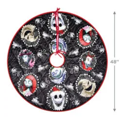 Hallmark Disney Tim Burton's The Nightmare Before Christmas Halloween Town Christmas Tree Skirt, 48" -Hallmark shop Nightmare Before Christmas Keepsake Tree Skirt 7999QFM3939 03