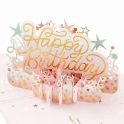 Hallmark Here's To A Happy Year Ahead 3D Pop-Up Birthday Card