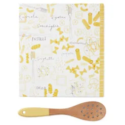 Hallmark Pasta Recipe Organizer Book With Wooden Strainer Spoon -Hallmark shop PastaThemed Recipe Binder With Wood Spoon 1TOG1035 04