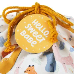 Hallmark 28" Pastel Animals Large Fabric Gift Bag With Tag 10 Hallmark 28" Pastel Animals Large Fabric Gift Bag With Tag -Hallmark shop Pastel Animals Fabric Gift Sack With Tag 1499EGB7167 04