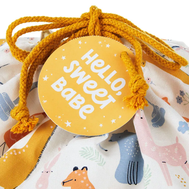 Hallmark 28" Pastel Animals Large Fabric Gift Bag With Tag 5 Hallmark 28" Pastel Animals Large Fabric Gift Bag With Tag - Image 3