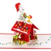 Hallmark Peanuts® Snoopy Joy To The World 3D Pop-Up Christmas Card -Hallmark shop Peanuts Snoopy and Woodstock 3D PopUp Christmas Card 1499IXC8994 01