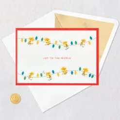 Hallmark Peanuts® Snoopy Joy To The World 3D Pop-Up Christmas Card -Hallmark shop Peanuts Snoopy and Woodstock 3D PopUp Christmas Card 1499IXC8994 05