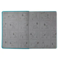 Hallmark Peanuts® Snoopy And Woodstock Faux Leather Notebook -Hallmark shop Peanuts Snoopy and Woodstock Etched Blue Notebook 1HWJ7053 03