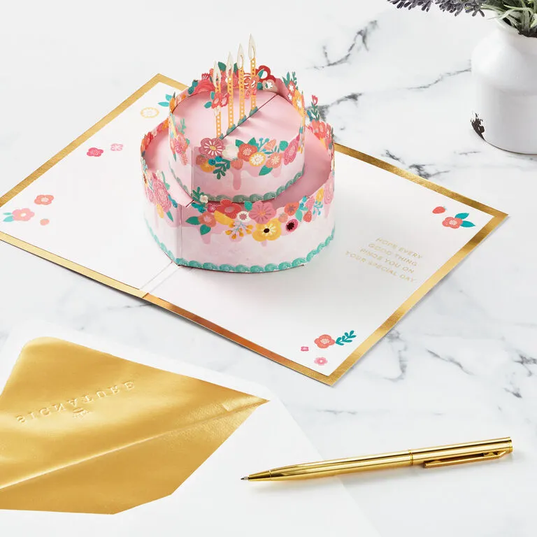 Hallmark Every Good Thing Floral Cake 3D Pop-Up Birthday Card 8 Hallmark Every Good Thing Floral Cake 3D Pop-Up Birthday Card - Image 6