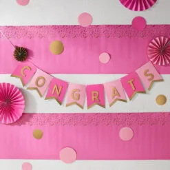 Hallmark Color Pop Party Decor Kit, Pink And Gold -Hallmark shop Pink and Gold Party Supplies Banner Decorations 5CLP1019 03
