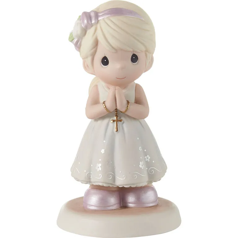 Precious Moments Blessings On Your First Communion Blonde Girl Figurine, 5.3" 3 Precious Moments Blessings On Your First Communion Blonde Girl Figurine, 5.3"