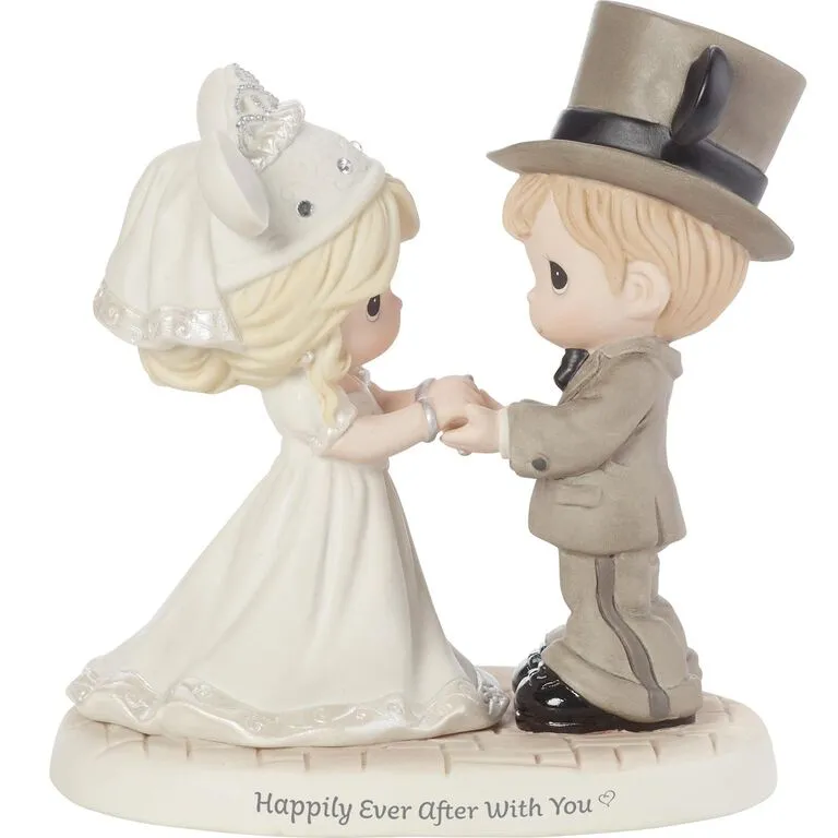 Precious Moments Happily Ever After Disney Wedding Couple Figurine, 6" 3 Precious Moments Happily Ever After Disney Wedding Couple Figurine, 6"