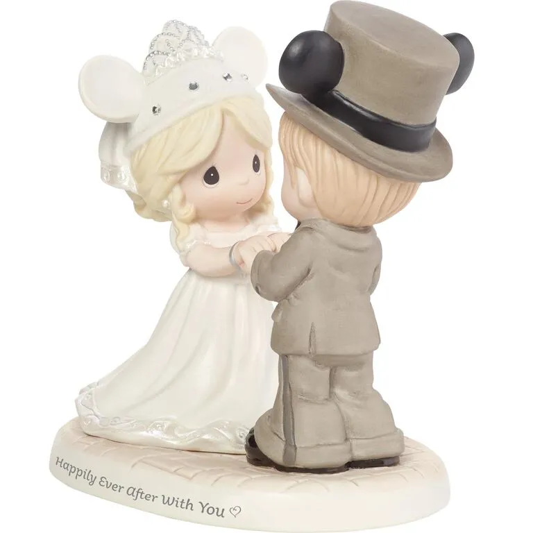 Precious Moments Happily Ever After Disney Wedding Couple Figurine, 6" 4 Precious Moments Happily Ever After Disney Wedding Couple Figurine, 6" - Image 2