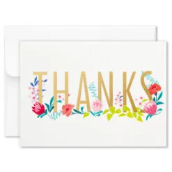 Hallmark Pretty Floral Assorted Blank Thank-You Notes, Box Of 24 -Hallmark shop Pretty Floral Assorted Blank ThankYou Notes in Box 1499TYN2424 03