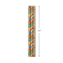 Hallmark Primary Birthday 3-Pack Kraft Wrapping Paper, 105 Sq. Ft. Total 10 Hallmark Primary Birthday 3-Pack Kraft Wrapping Paper, 105 Sq. Ft. Total -Hallmark shop Primary Birthday 3Pack Kraft Wrapping Paper 5EWR6409 03