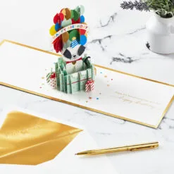 Hallmark It's Your Day Puppy In Present 3D Pop-Up Birthday Card -Hallmark shop Puppy in a Present 3D PopUp Birthday Card 1299LAD2883 06