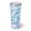 Swig Morning Glory Stainless Steel Tumbler, 22 Oz. -Hallmark shop Purple and Blue Floral Insulated Drinking Glass S102C22MN 01